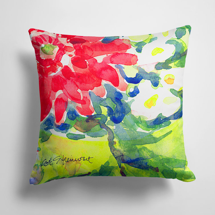Bless international Floral Polyester Indoor/Outdoor Throw Pillow Wayfair